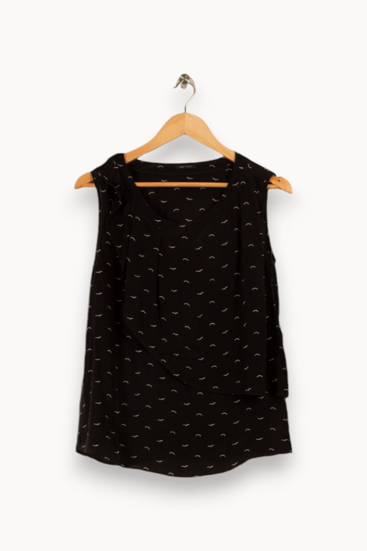 Blouse noire à motifs - Taille M/38