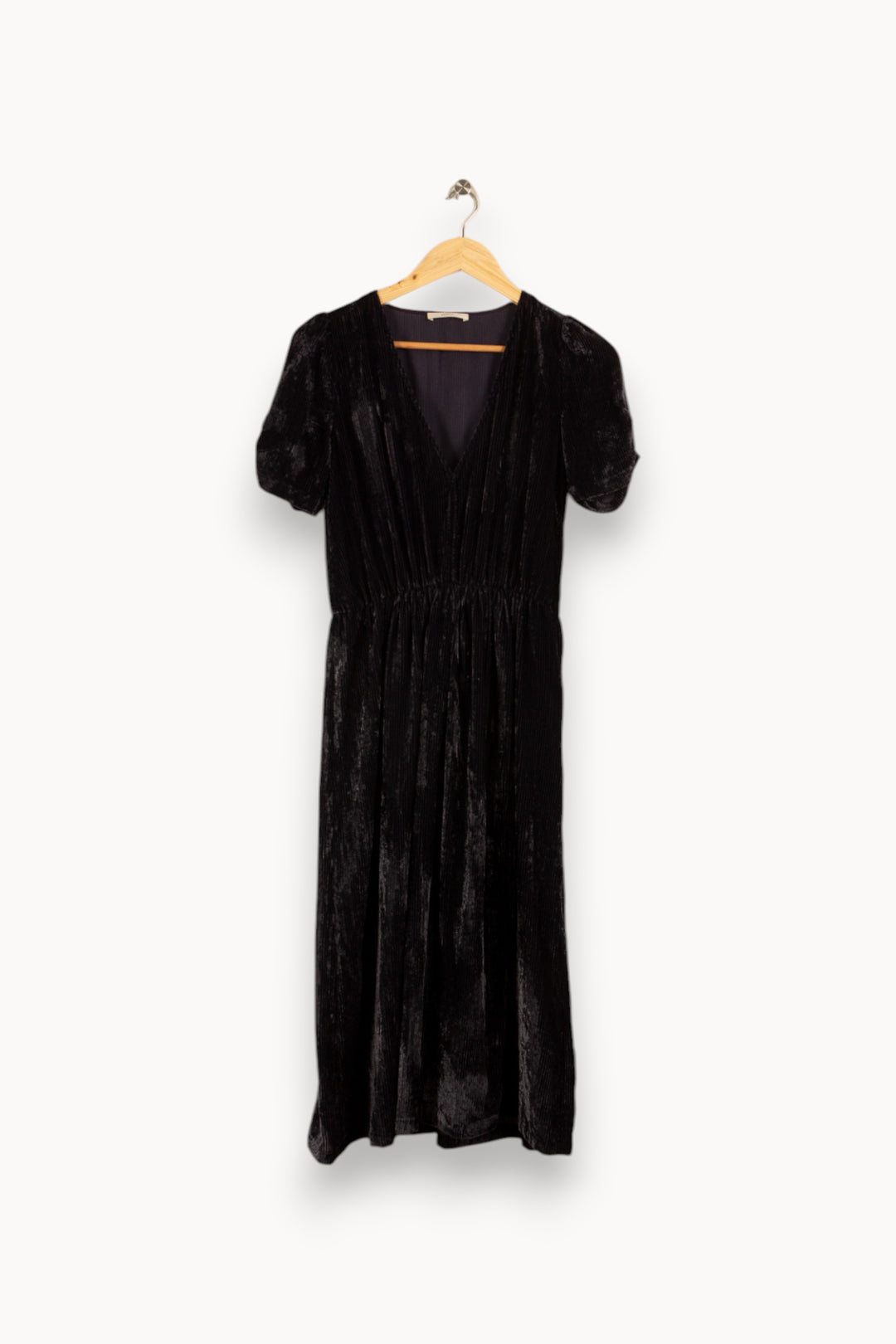 Robe longue bleue en velours côtelé - Taille S/36