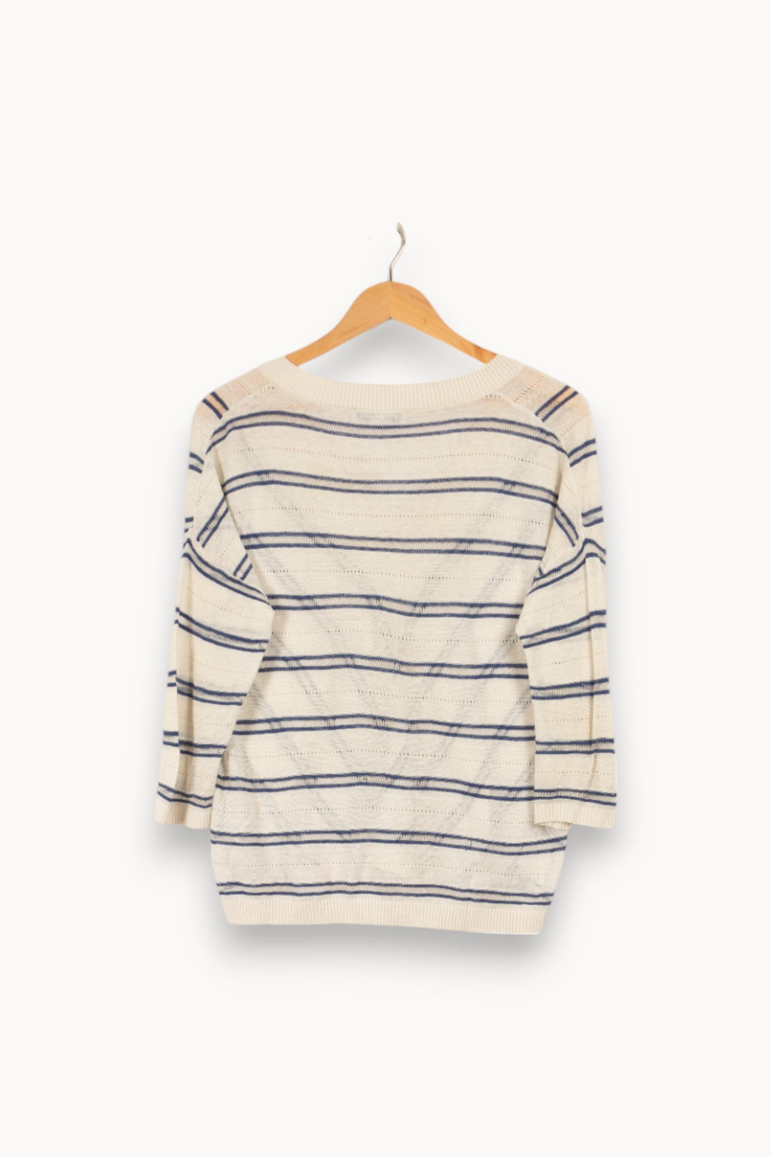 Pull blanc et bleu - Taille S/36