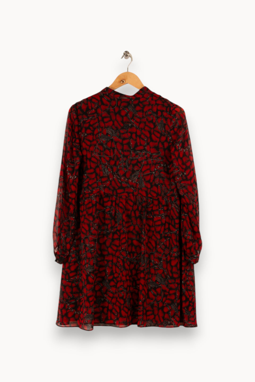 Robe rouge à motifs - Taille XS/34