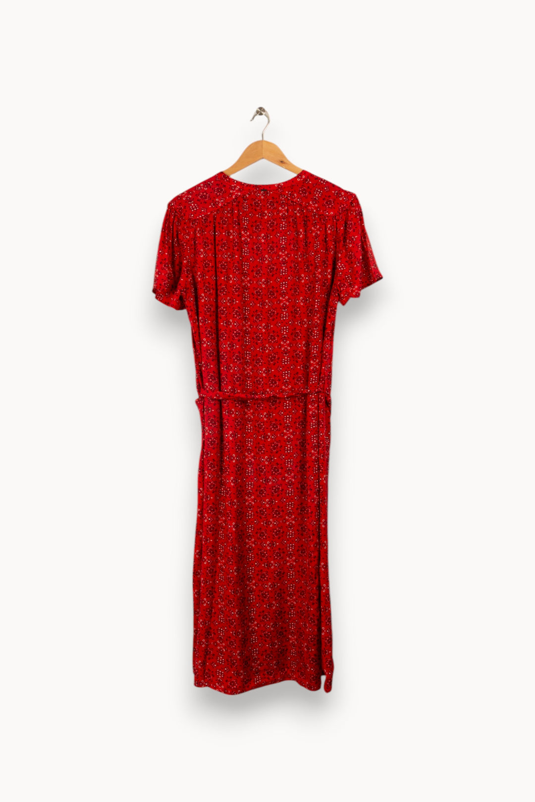 Robe longue rouge à motifs - Taille XL/42