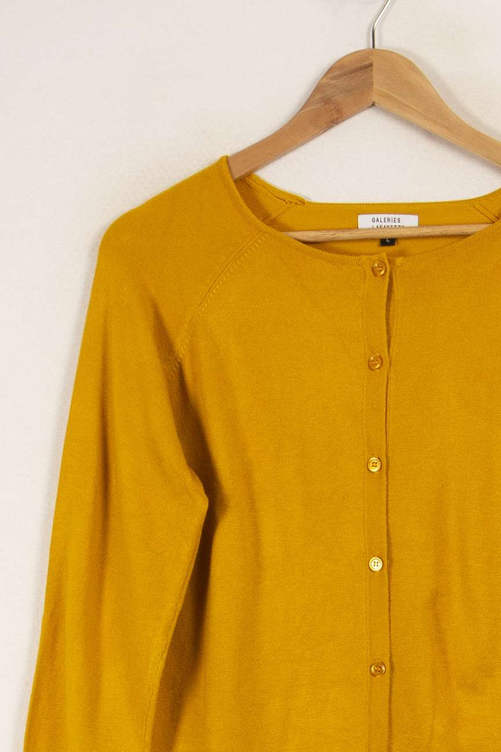 Cardigan jaune - Taille L/40