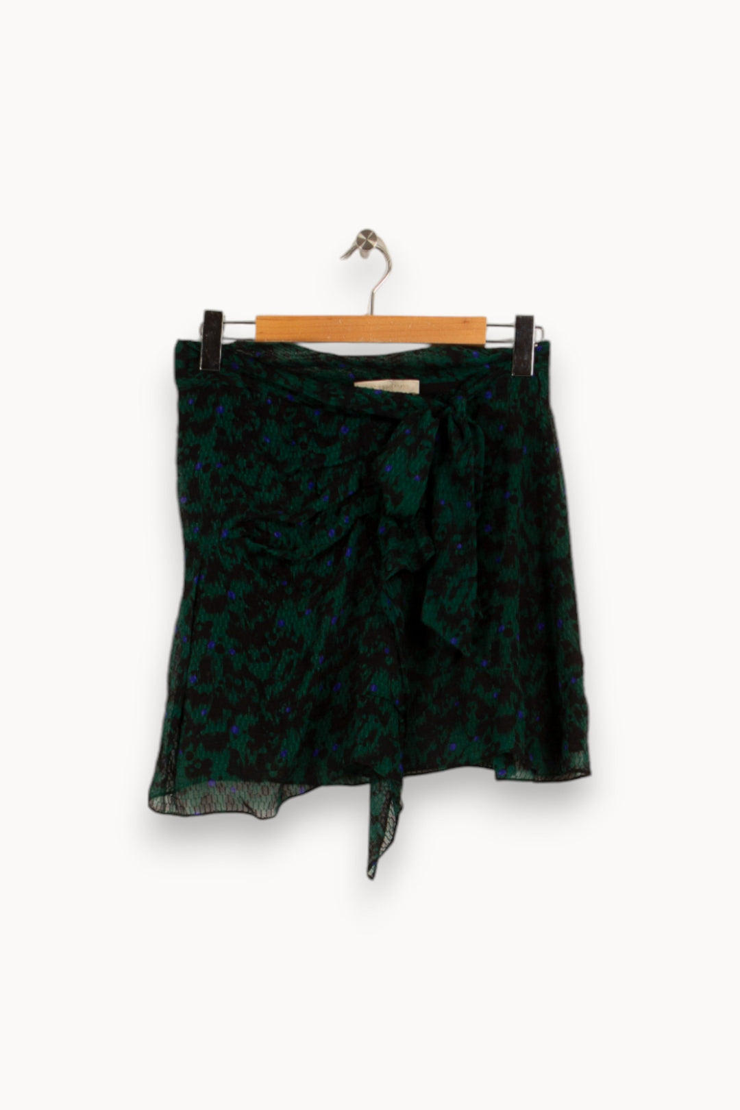 Jupe courte verte à motifs - Taille XS/34