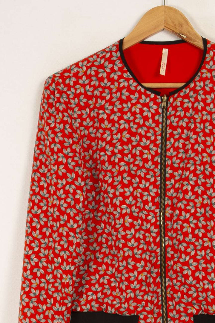 Veste rouge à motifs - Taille S/36