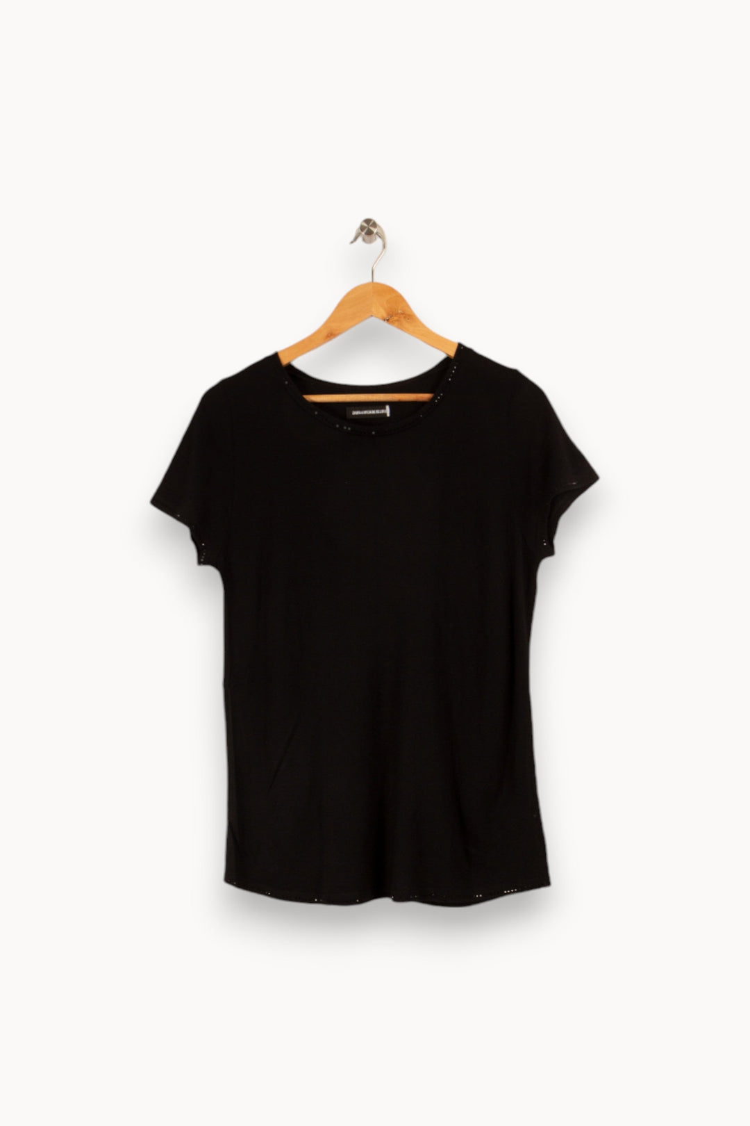 T-shirt noir avec strass - Taille M/38