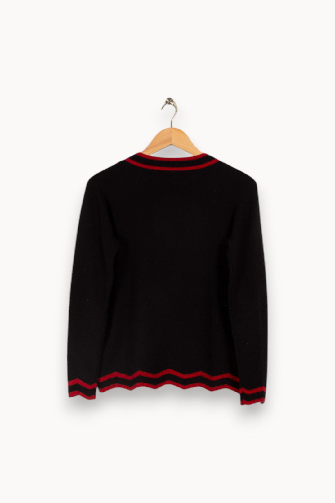 Sweat noir avec détails rouges - Taille L/40