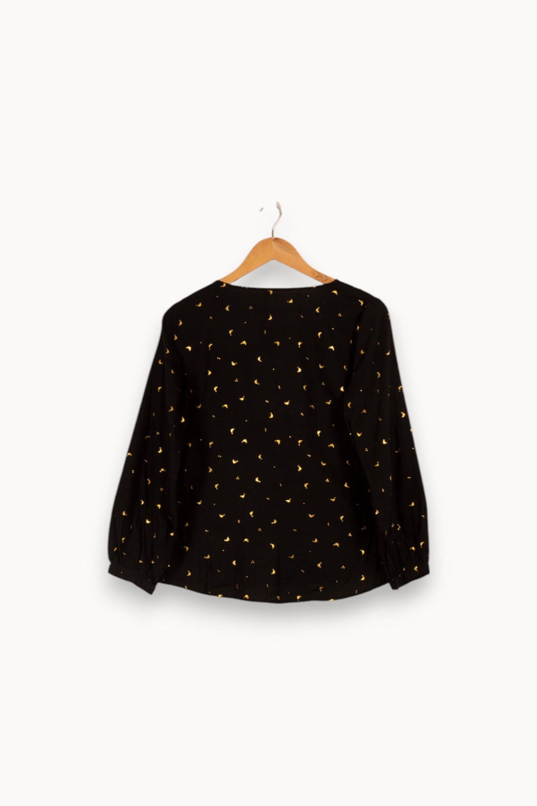 Blouse noire à détails dorés - Taille S/36