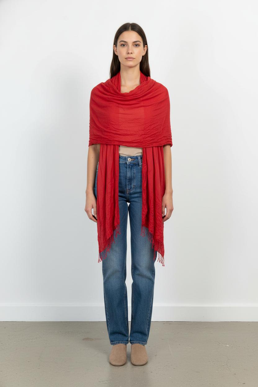 Foulard rouge - Taille unique