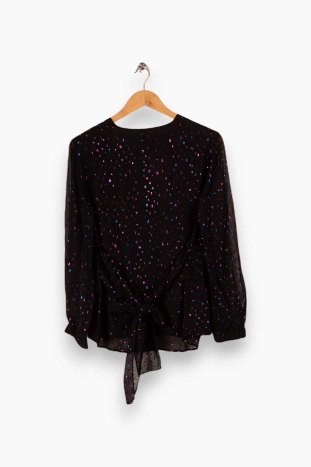 Blouse noire à motifs - Taille M/38