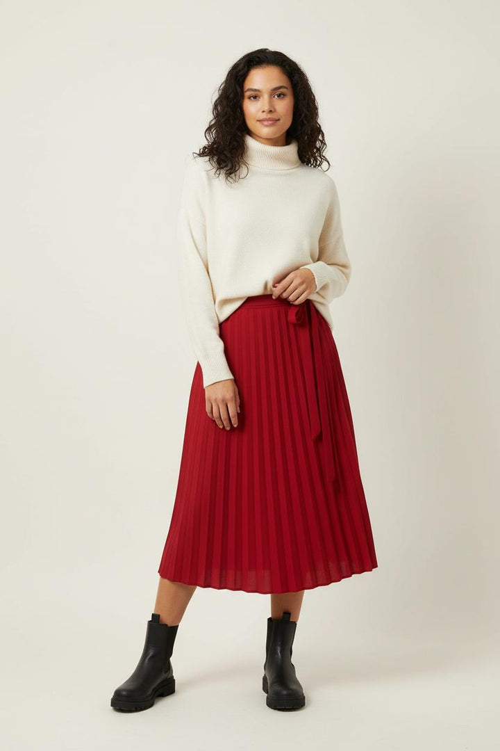 Jupe Plissée Rouge - Taille S/36 de la marque Grace & Mila | PARAD17369 - Vendu par Paradigme - Image 1