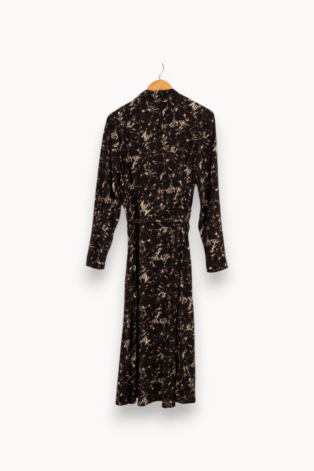 Robe longue noire à motifs - Taille L/40