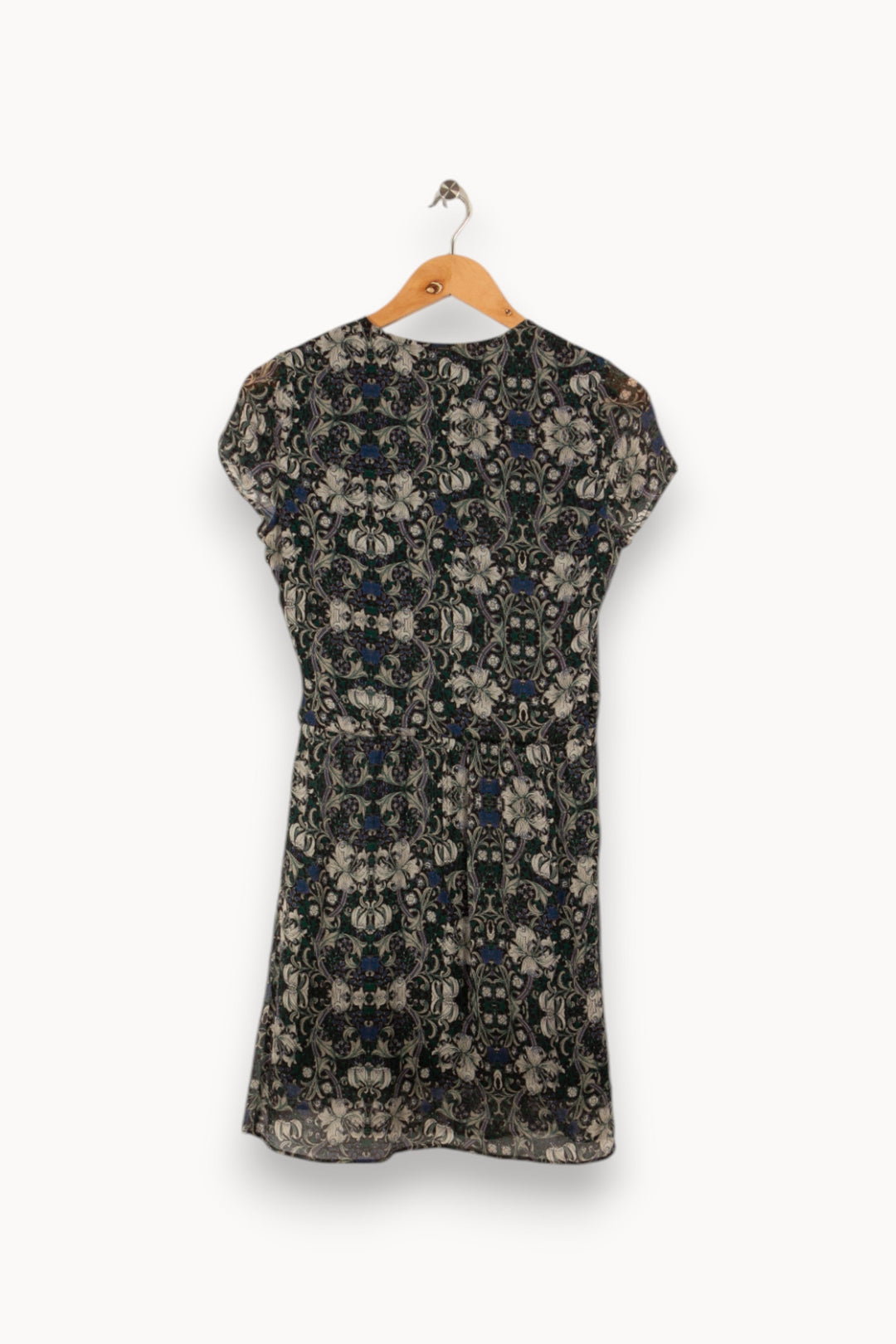 Robe verte à motif floral - Taille XS/34