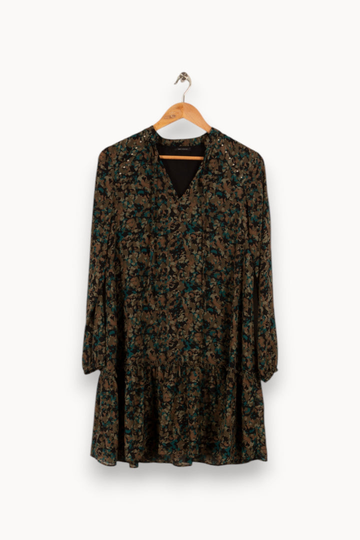 Robe verte à motifs - Taille S/36