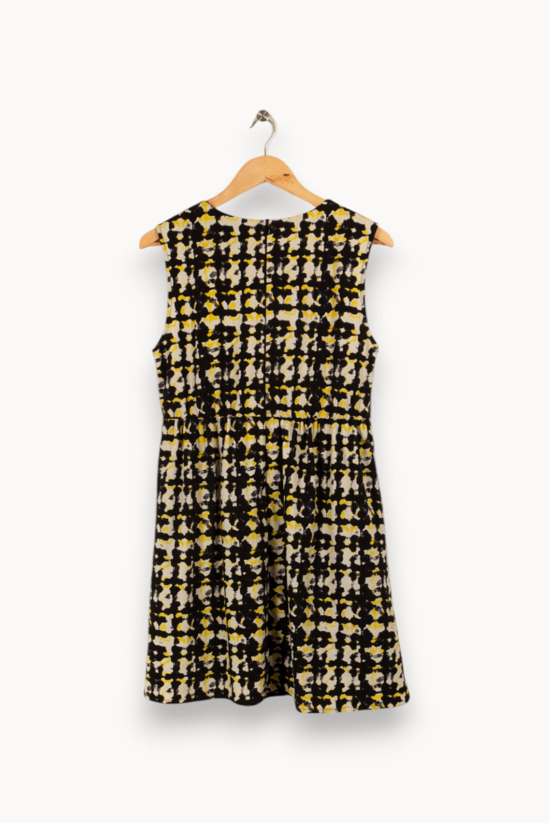 Robe noire et jaune à motifs - Taille L/40