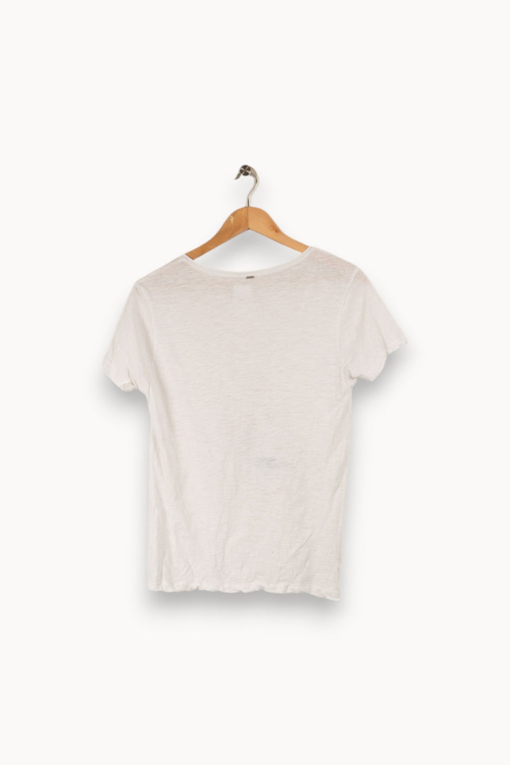 T-shirt blanc avec dessins - Taille L/40