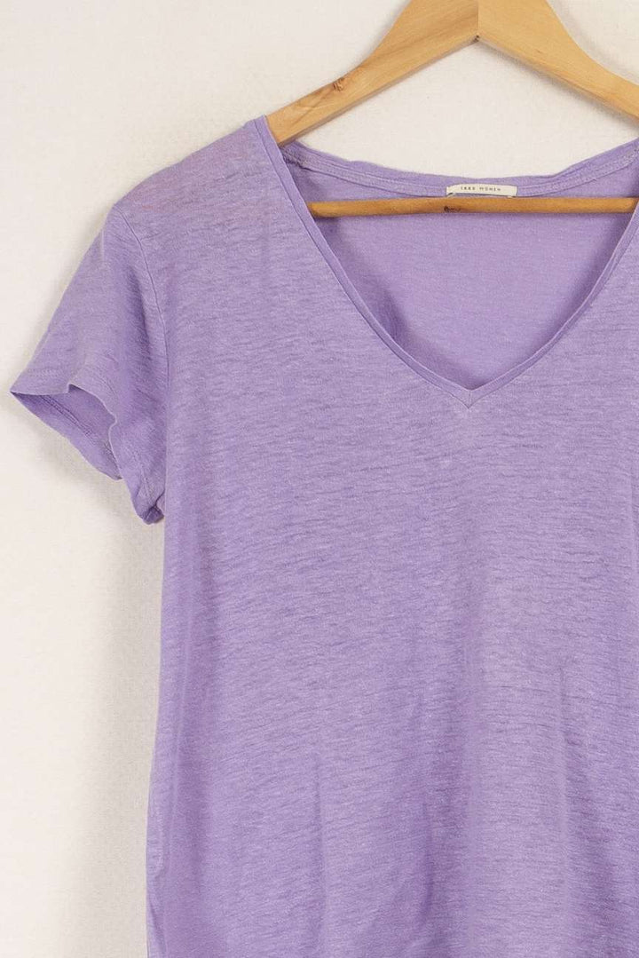 T-shirt violet en lin - Taille S/36