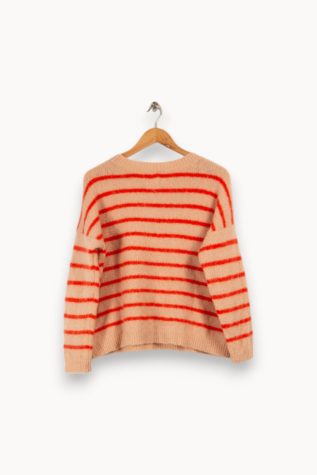 Pull en maille rayé rose et orange - Taille S/36