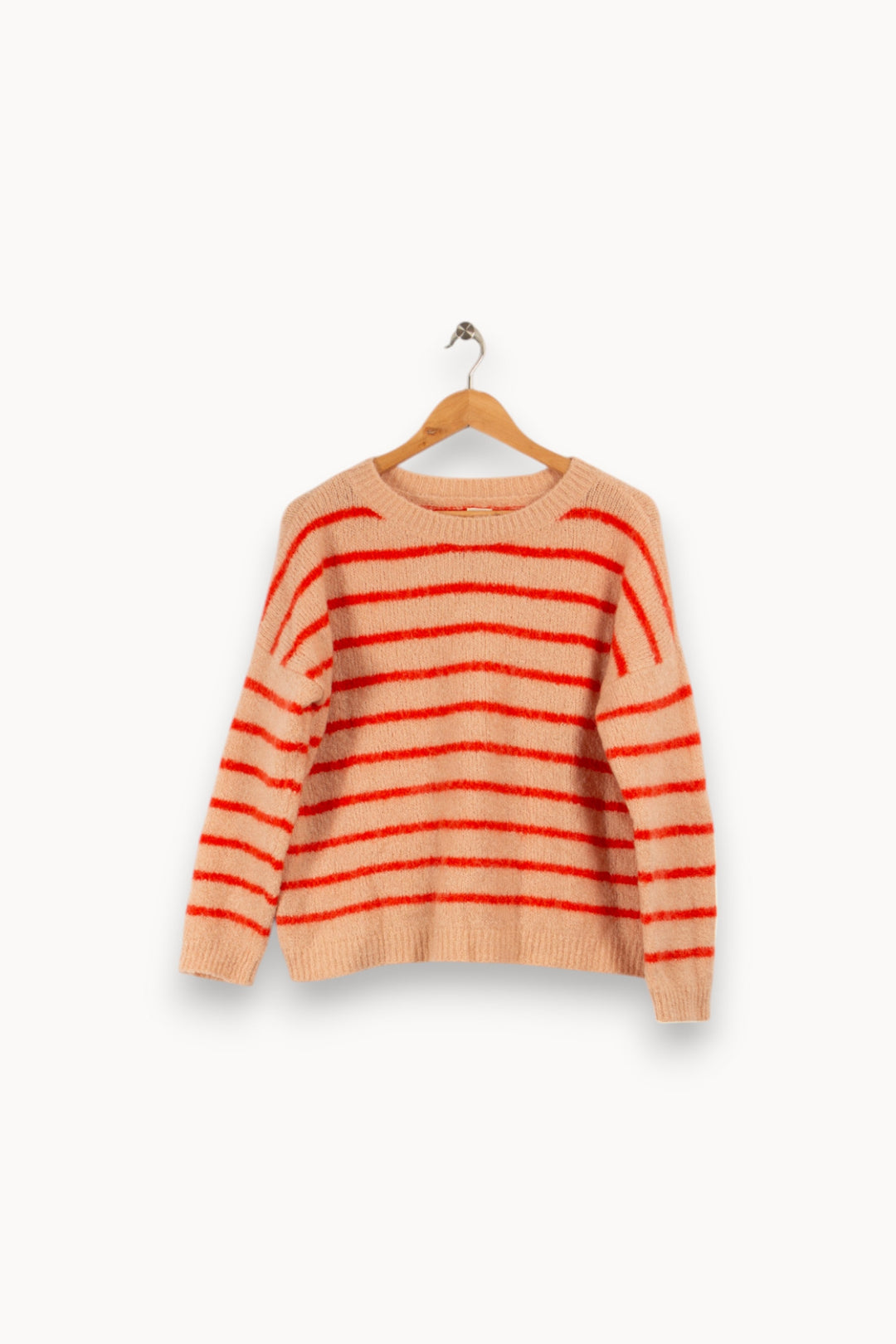 Pull en maille rayé rose et orange - Taille S/36