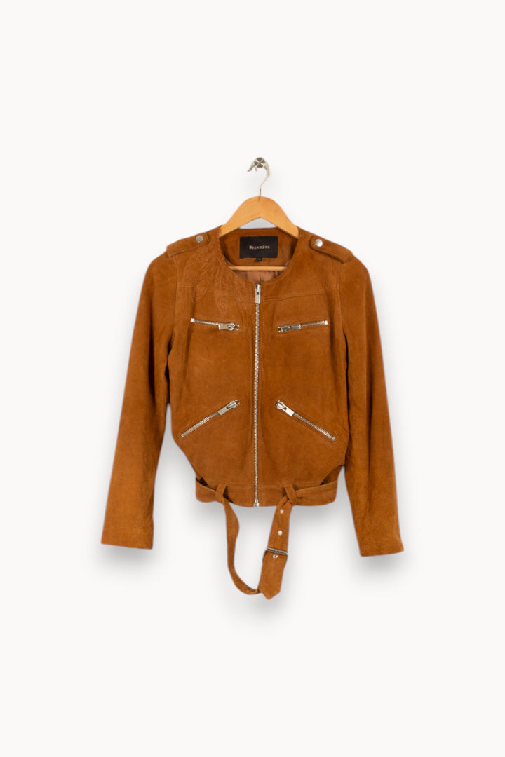 Veste marron effet daim - Taille M/38