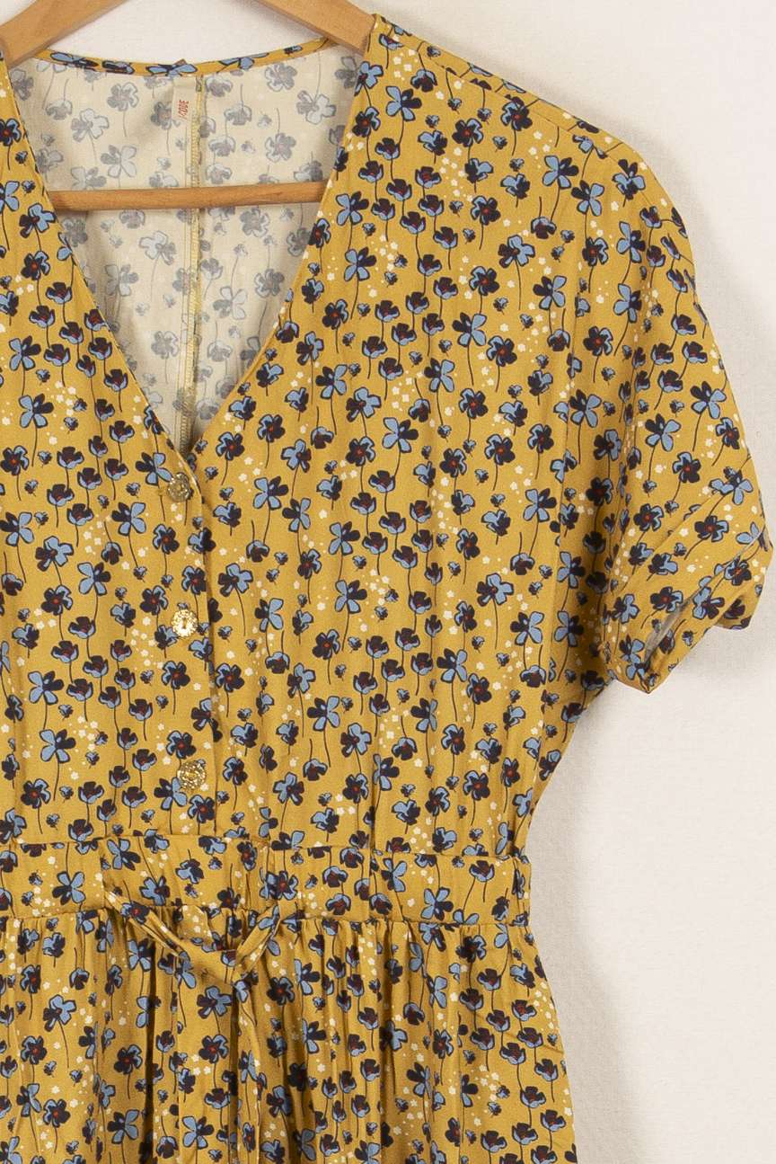 Robe jaune à motifs - Taille XS/34