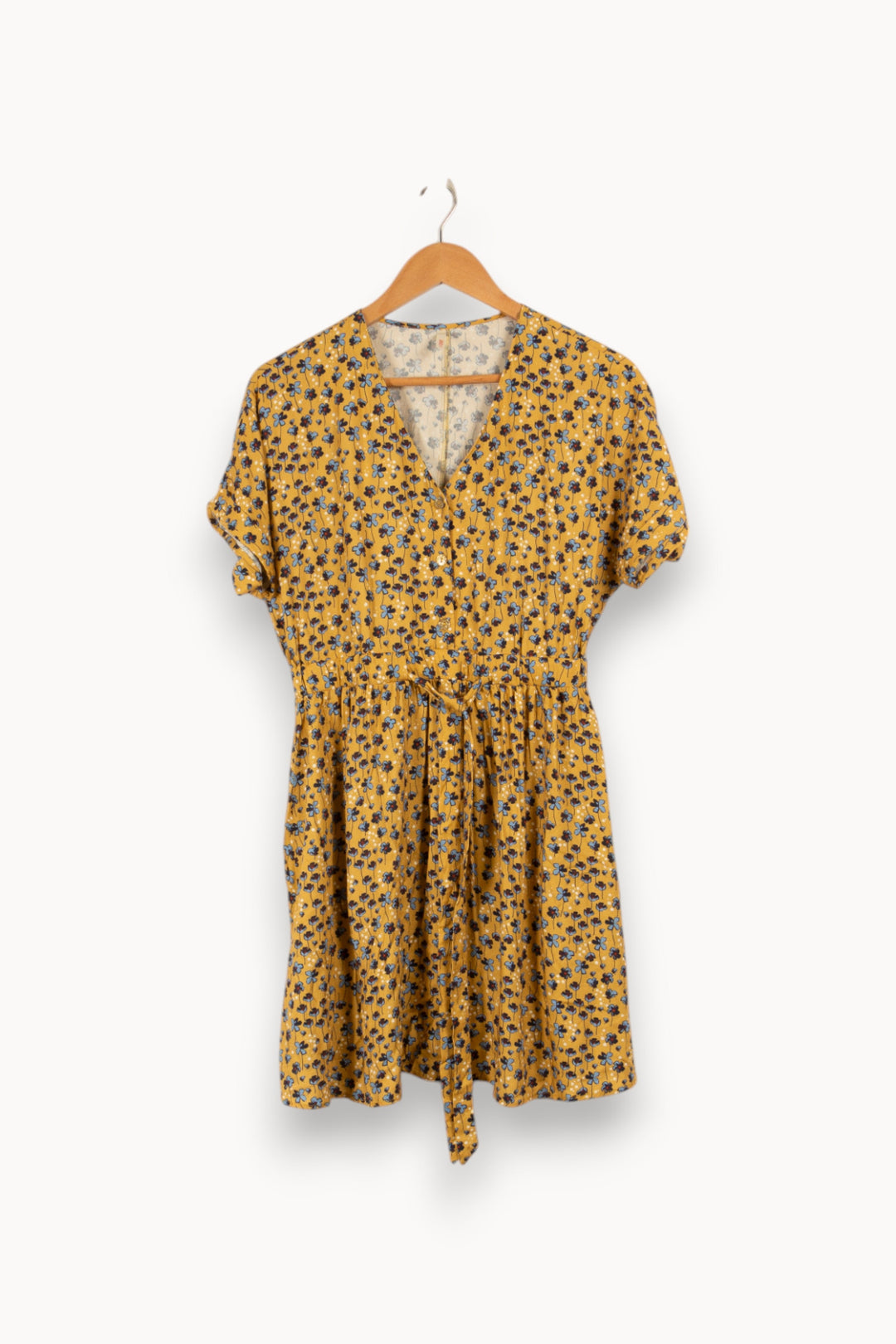 Robe jaune à motifs - Taille XS/34