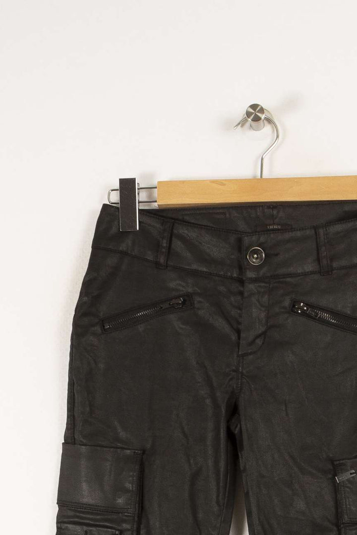 Pantalon noir effet cuir - Taille S/36