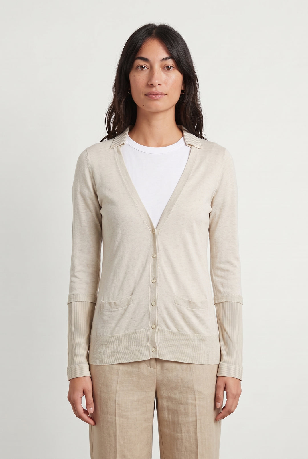 Cardigan Beige - Taille S/36 de la marque Comptoir des Cotonniers | PARAD17550 - Vendu par Paradigme - Image 1