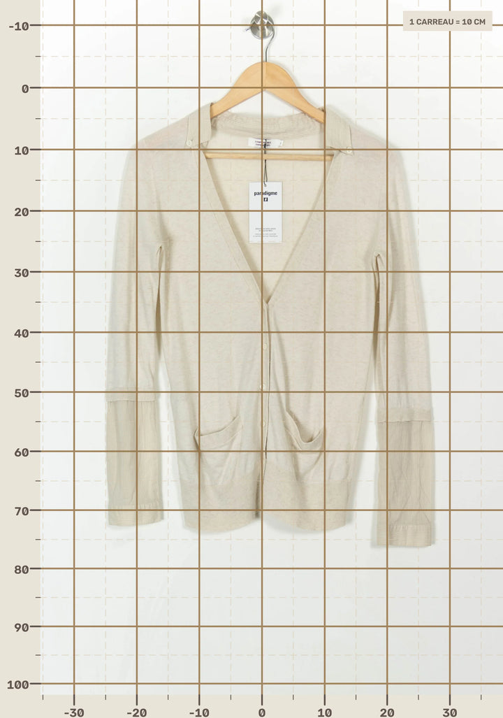 Cardigan Beige - Taille S/36 de la marque Comptoir des Cotonniers | PARAD17550 - Vendu par Paradigme - Image 4