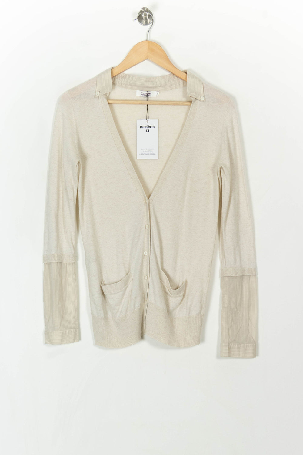 Cardigan Beige - Taille S/36 de la marque Comptoir des Cotonniers | PARAD17550 - Vendu par Paradigme - Image 2