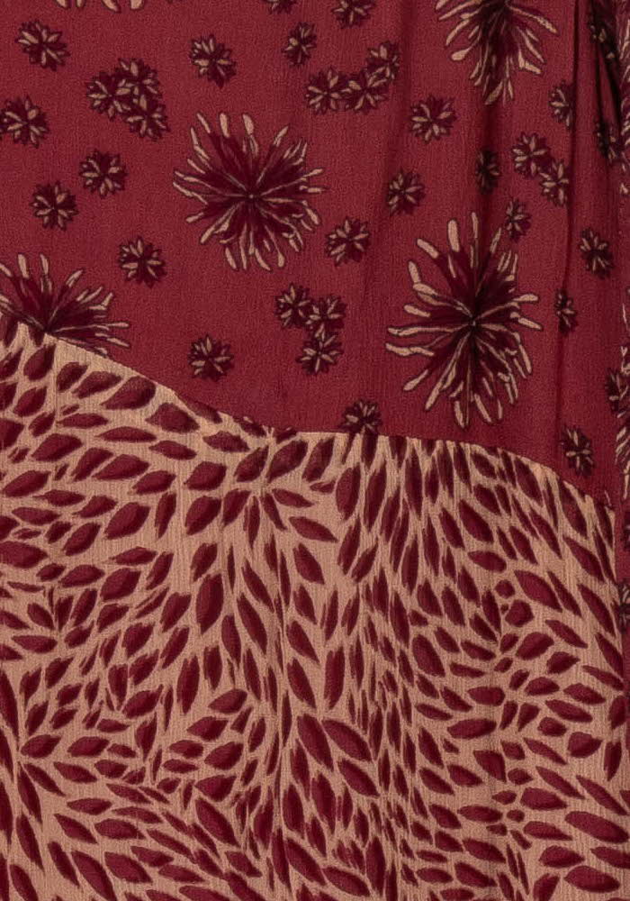 Robe Longue Bordeaux et Beige - Taille M/38 de la marque ba&sh | PARAD17561 - Vendu par Paradigme - Image 3