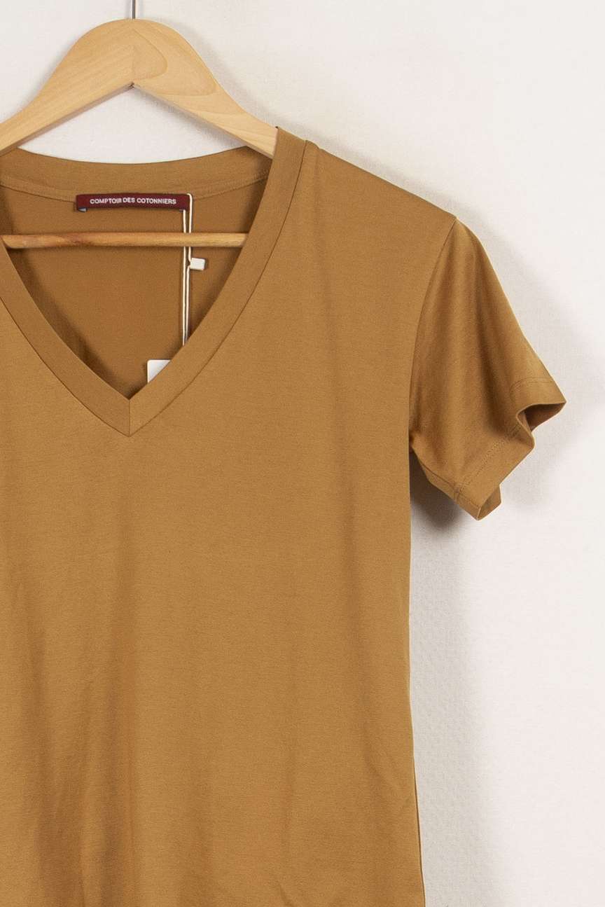 T-shirt marron/jaune foncé - Taille XS/34