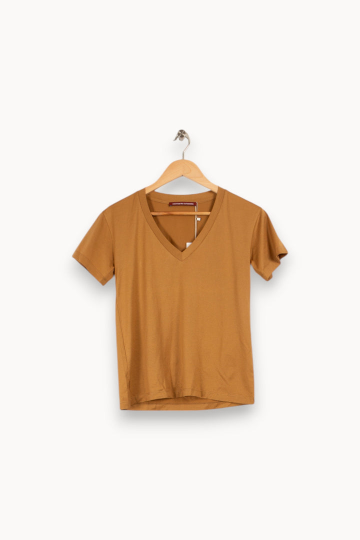 T-shirt marron/jaune foncé - Taille XS/34