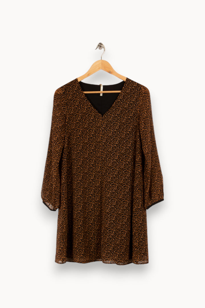 Robe marron et noire - Taille S/36