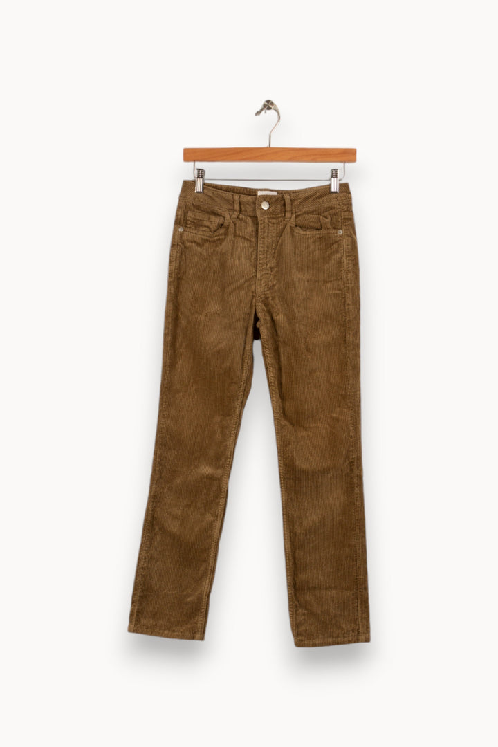 Pantalon côtelé marron - Taille XS/34