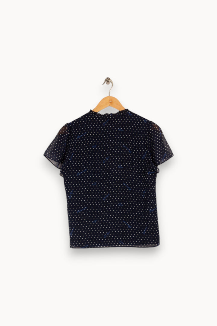 Blouse bleue à motifs - Taille S/36