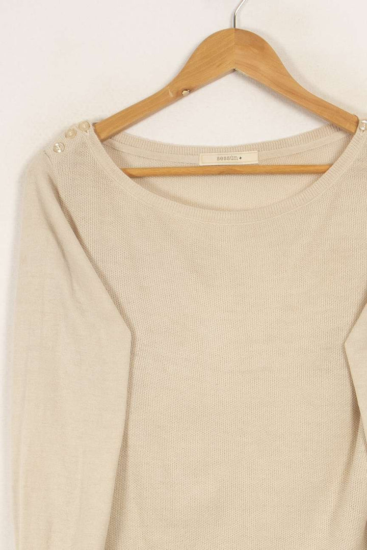 Pull en maille beige - Taille M/38