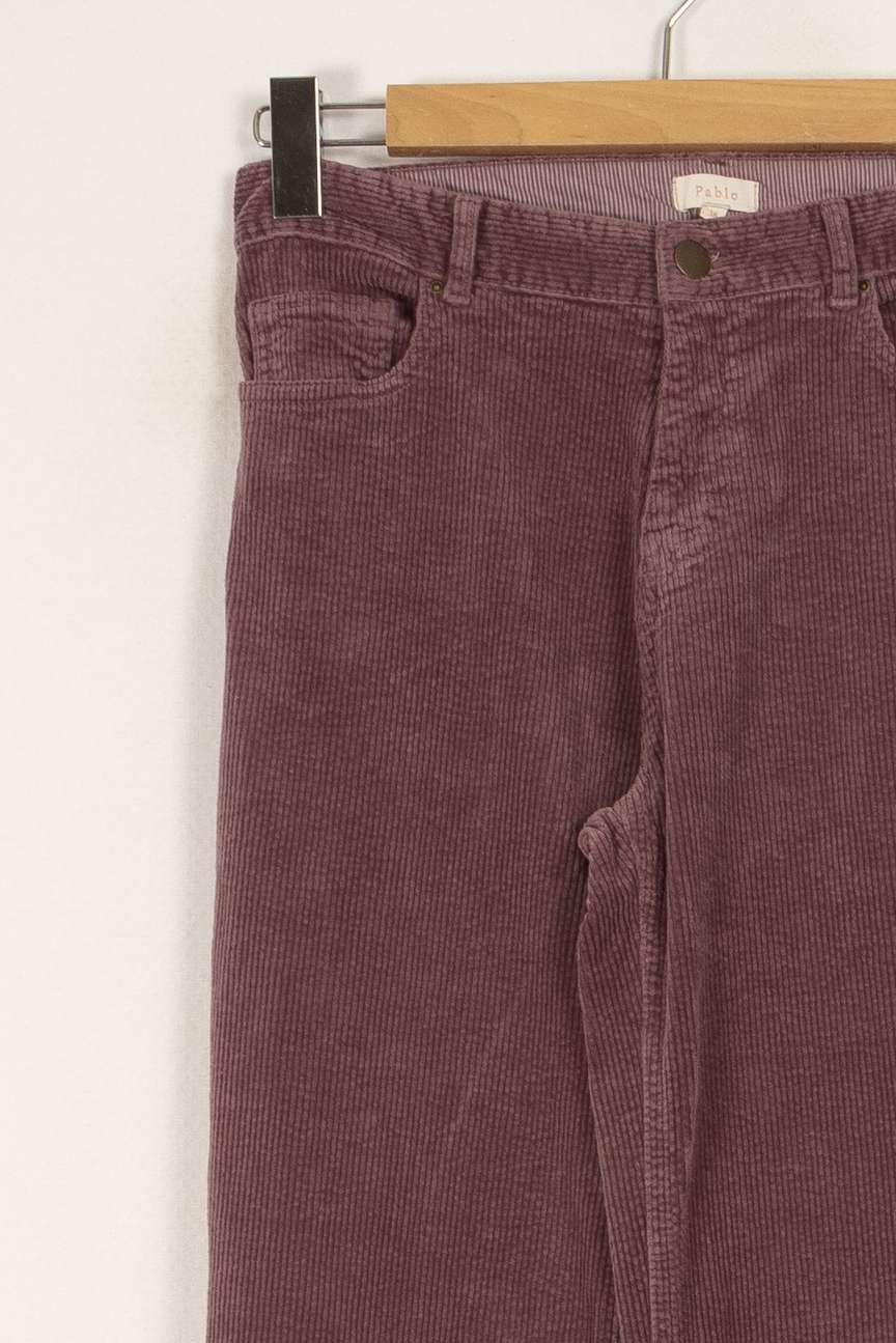 Pantalon côtelé violet - Taille M/38