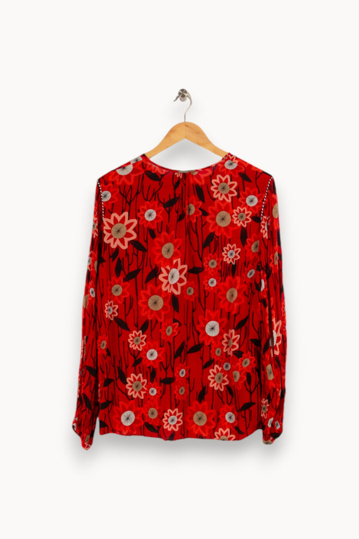 Blouse rouge à motifs - Taille XXL/44