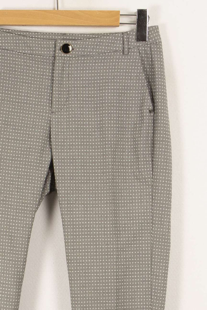 Pantalon gris à motifs blancs - Taille M/38