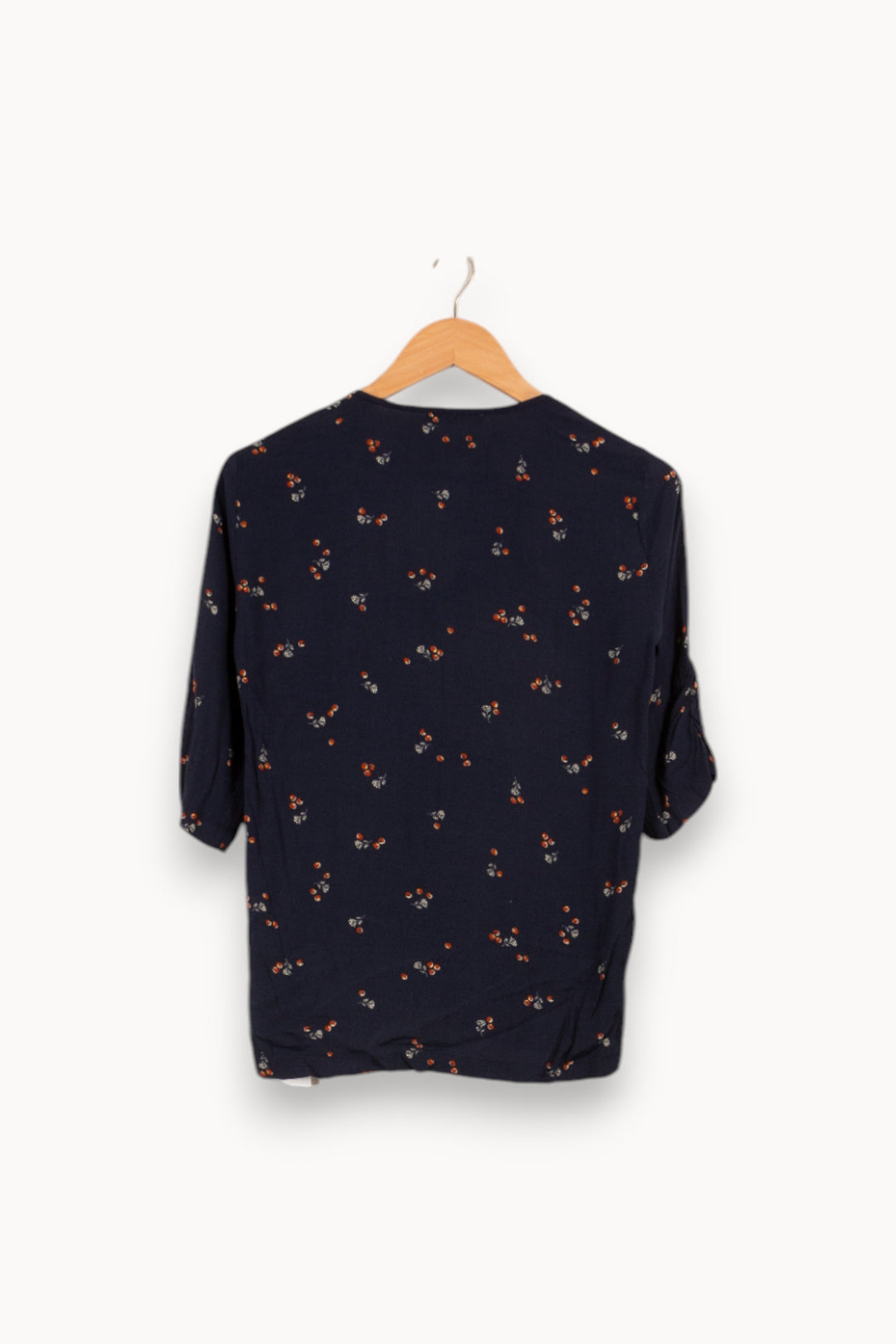 Blouse bleu foncé à motifs - Taille XS/34