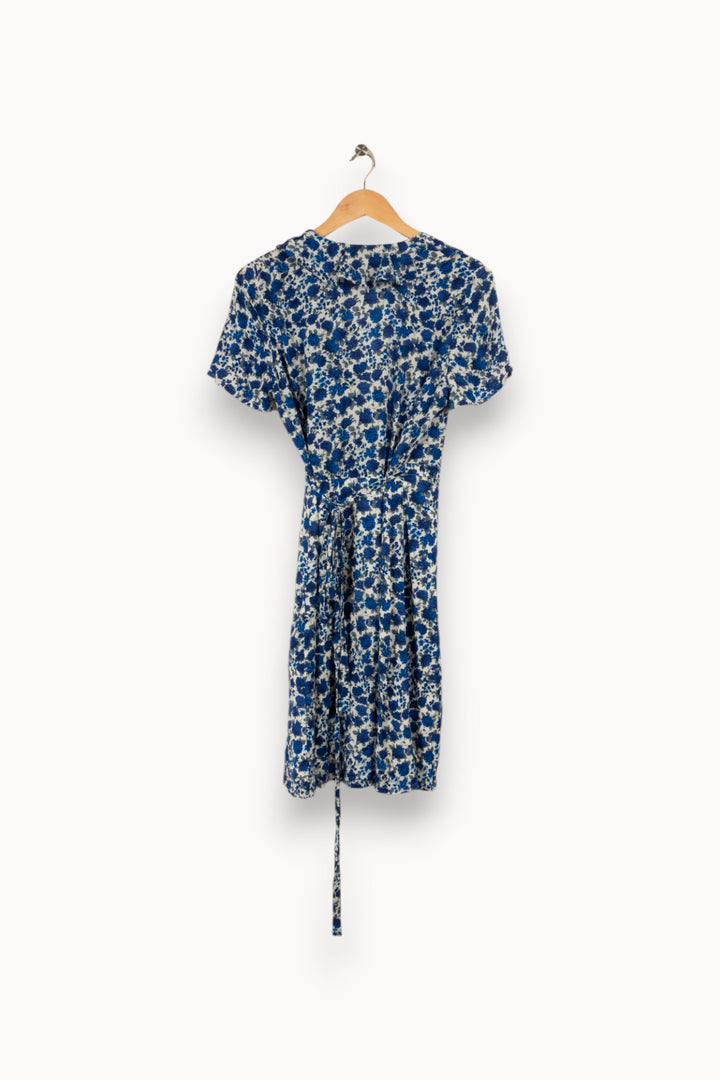 Robe bleue à motifs - Taille L/40