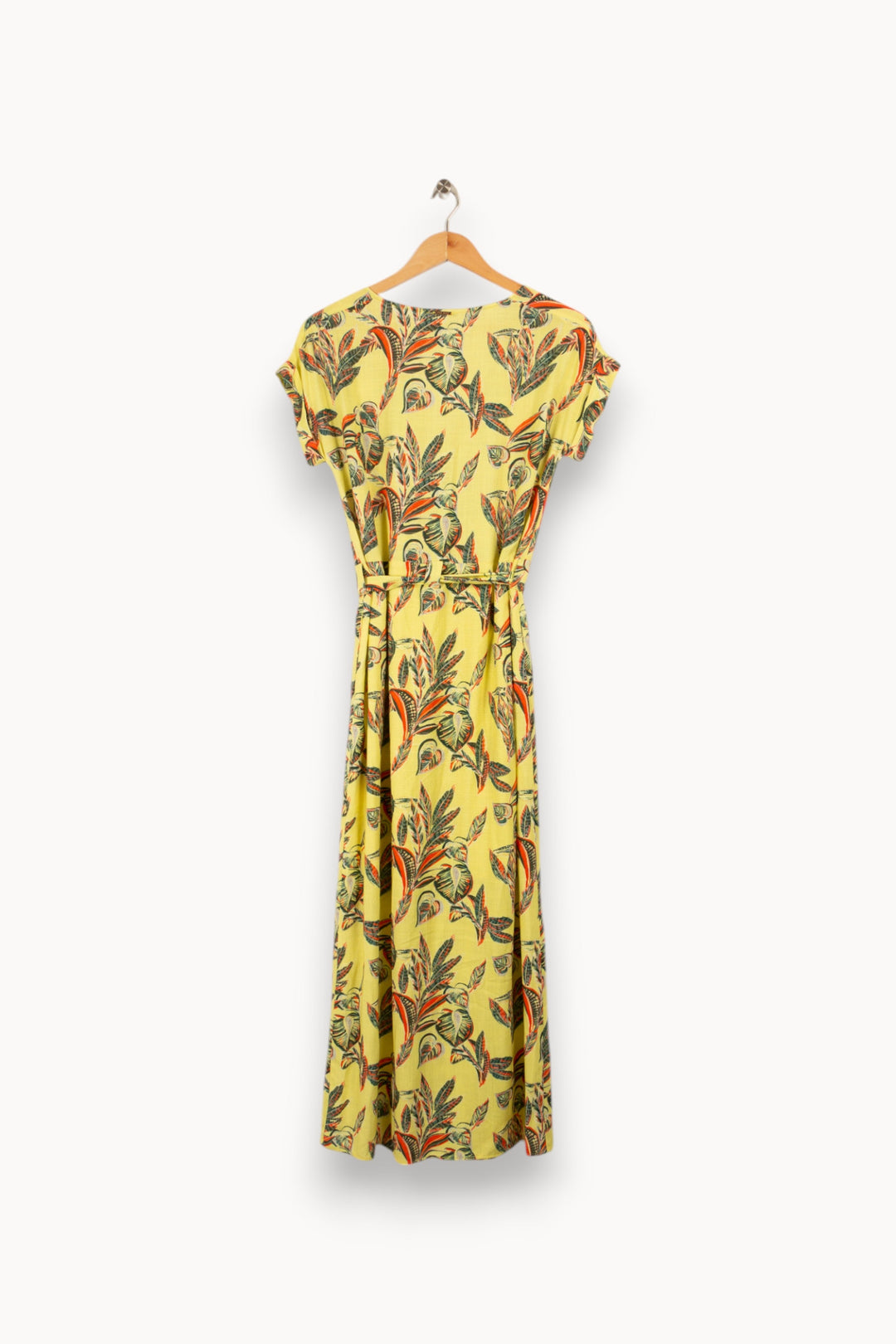 Robe longue jaune à motifs - Taille S/36