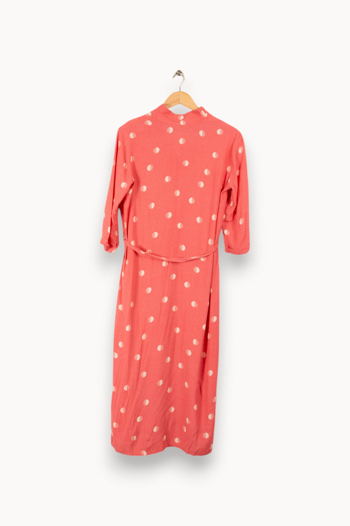 Robe longue rose à motifs - Taille XS/34