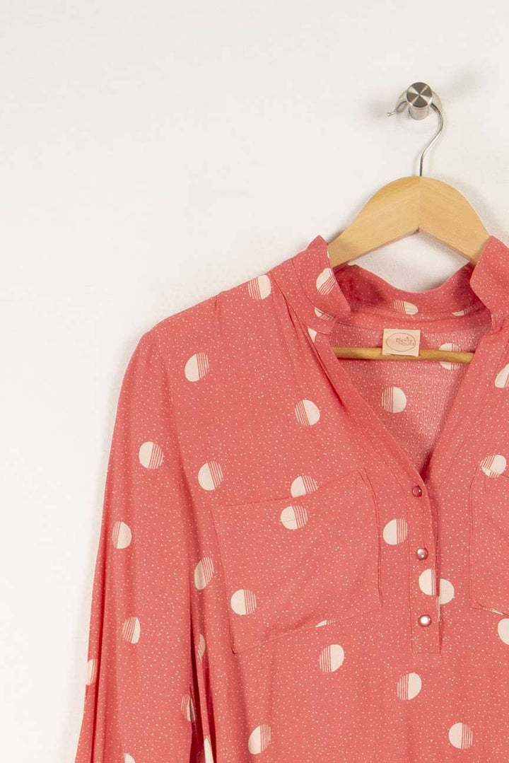 Robe longue rose à motifs - Taille XS/34