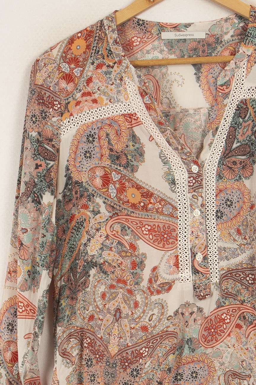 Top clair à motif floral - Taille S/36