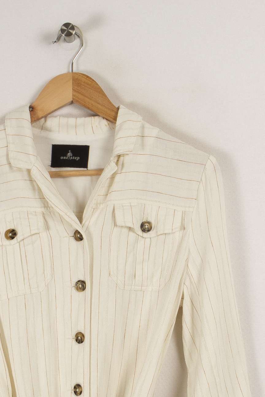 Veste blanche rayée - Taille XS/34