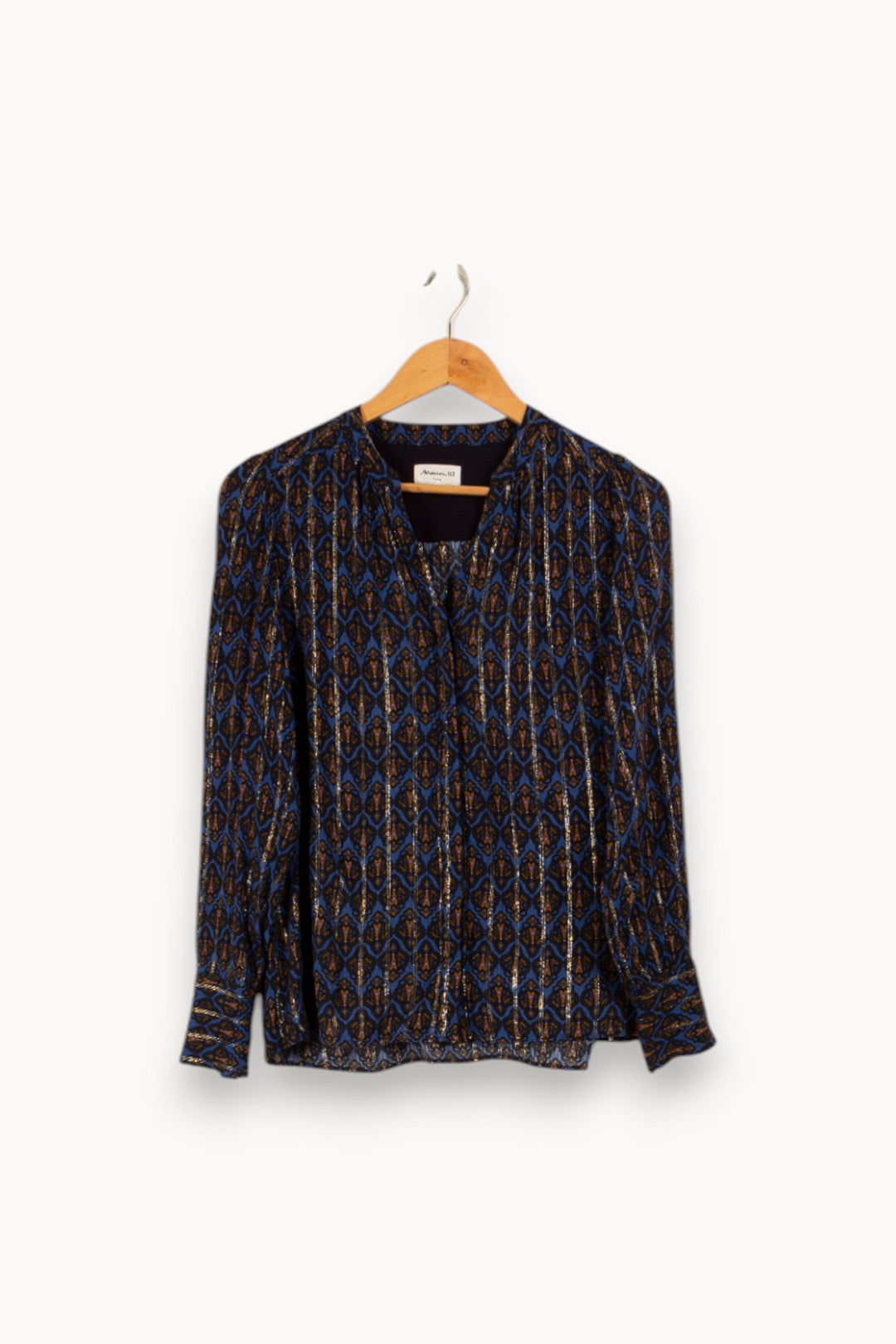 Blouse bleue à motifs - Taille S/36