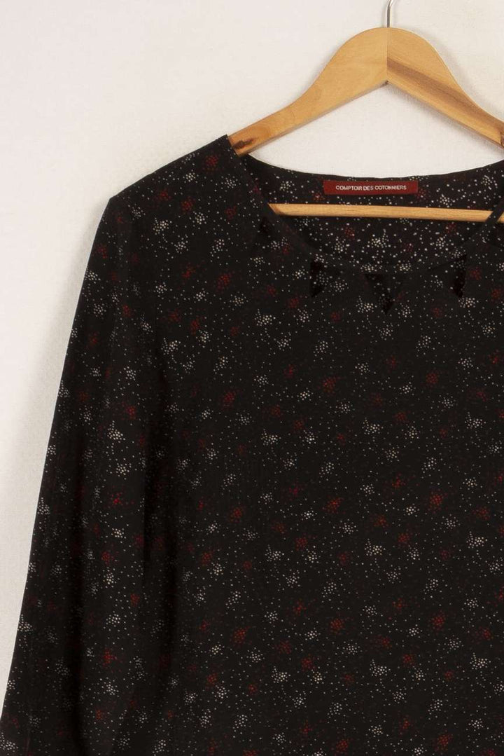 Blouse noire à motifs - Taille XXL/44