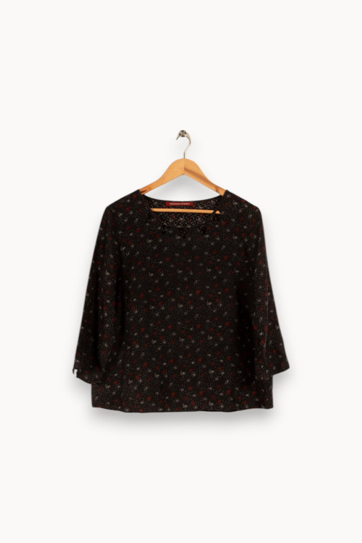 Blouse noire à motifs - Taille XXL/44