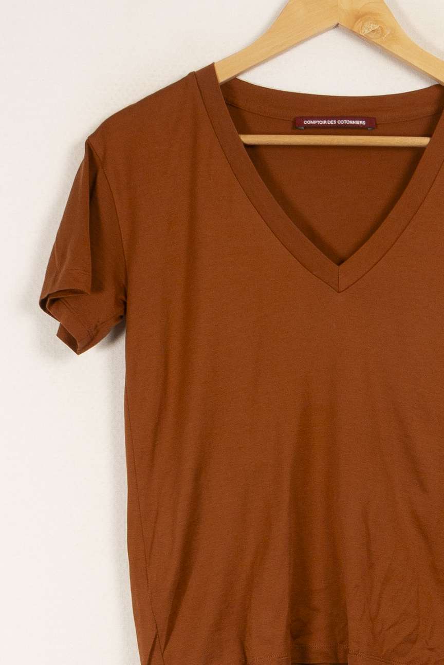 T-shirt Marron - Taille XS/34